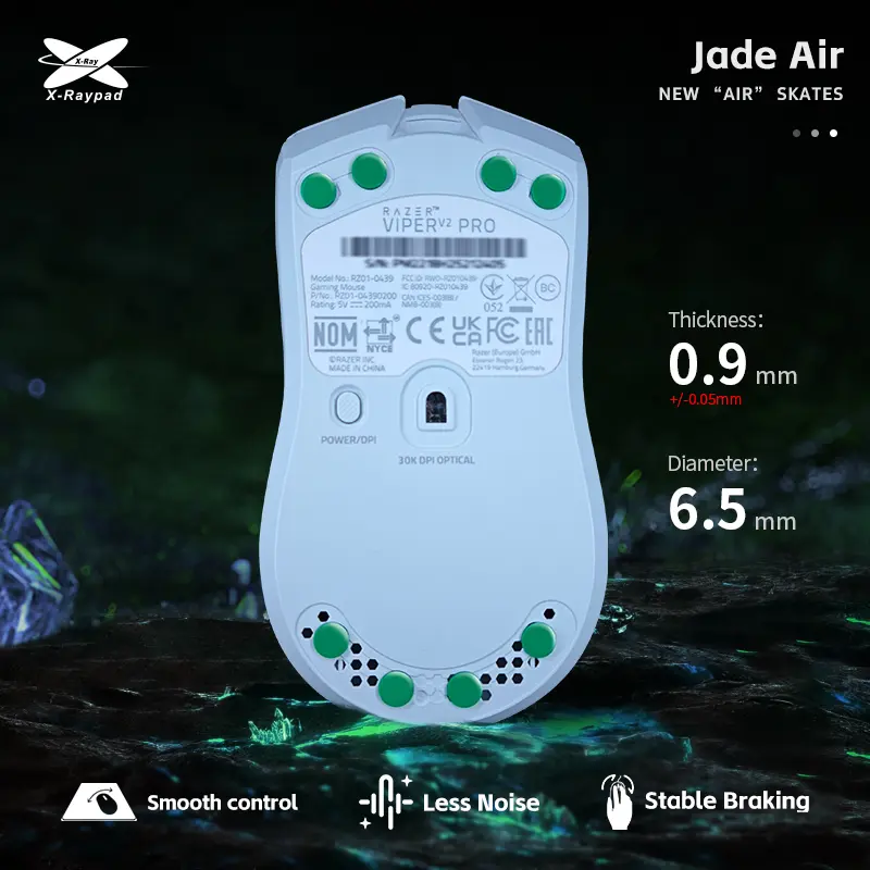 X-raypad Jade AIR Skates for Universal Dots (Green dots) 6.5mm